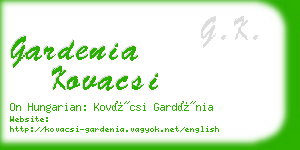 gardenia kovacsi business card